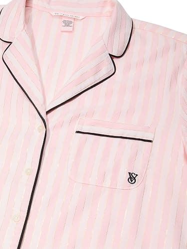Victoria's Secret Flannel Pajama Set, Short Sleeve Shirt and Pajama Short Set, Sleepwear for Women (XS-XXL) thumbnail 4