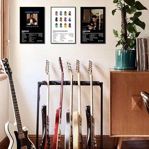 Anslivle Drake Album Cover Poster, Framed 3-Piece Drake Music Posters, Hip Hop Poster, HypeBeast Album Print 12x16in thumbnail 4