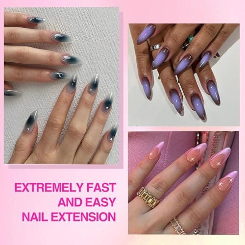 SAVILAND Almond Gel Nail Kit - Nail Drill Kit U V Lamp for Nail 500PCS Nail Tips and Glue Gel Kit Easy Use Manicure Tool for Nail Design at Home Nail Kit with Everything DIY & Salon Gift for Women thumbnail 2