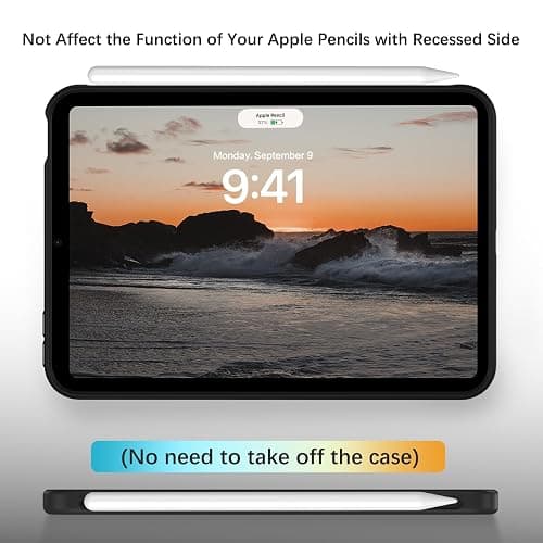 Telaso for iPad mini 7 A17 Pro 2024/iPad Mini 6 2021 8.3 Inch iPad mini 7th/6th Gen Magnetic Case, Translucent Matte Back Soft TPU Bumper Military Grade Protective Case for iPad mini 7/Mini 6, Black thumbnail 6