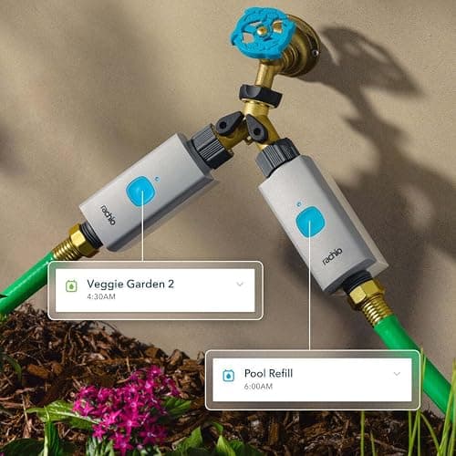 Rachio Smart Hose Timer (2 Valves + 1 WiFi Hub) – App-Controlled Outdoor Faucet Timer, Quick Install & Scheduling, Expandable System thumbnail 3