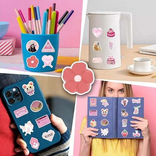 62pcs Cutecore Stickers Pink Y2K Millennium Cute Macaron Colored Graffiti Sticker for Children Girls, Boys, Teenagers, Adult Water Bottles, Laptops, Suitcases, Birthday Party Supplies, Mother's Day thumbnail 7