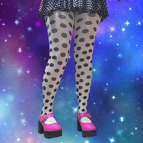 RICHTRUE Whimsy Twee Funky Patterned Tights Women Teen Girls Emo Goth Cool 2000s Fun Printed Tights Y2k Grunge Alt Clothes thumbnail 6