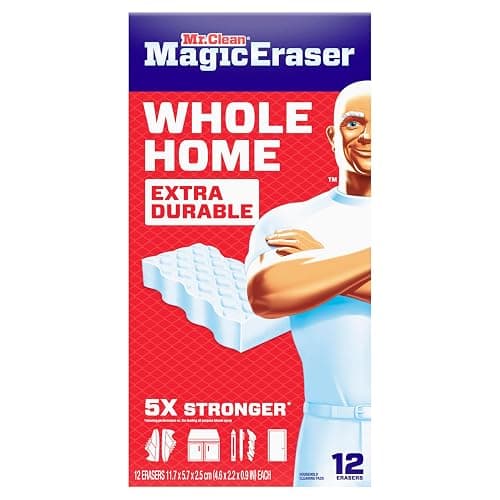 Mr. Clean Magic Eraser, All Purpose Cleaner, Cleaning Scrubber, Wall, Sneaker, Kitchen, Bathroom, Shower Cleaning Supplies, Melamine Pads, Whole Home Extra Durable, 12ct thumbnail 10