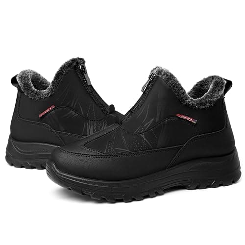 TEMOFON Winter Snow Boots for Women: Waterproof Warm Fur Lined Walking Outdoor Ankle Booties Slip on Snow Shoes Size 5-12 thumbnail 6