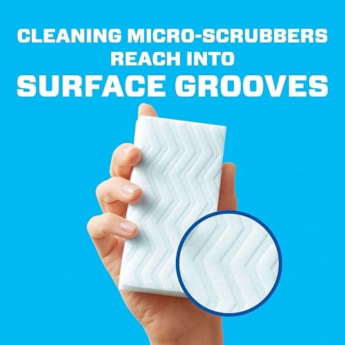 Mr. Clean Magic Eraser Original Cleaning Pads, Multi Purpose Cleaner, Bathroom Cleaning Supplies, All Purpose Cleaner, White, 6 Count thumbnail 6