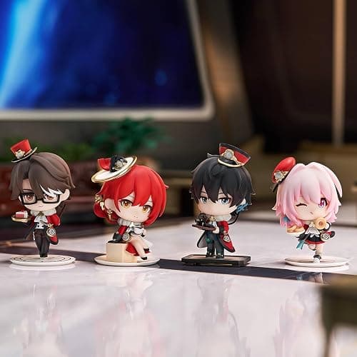 Bahomu Anime Figure, Honkai Star Rail Official Figure - Welcome to Train Tea Party Cute Chibi Dan Heng, 8cm/3.1" PVC Collectible Figure for HSR Fans(Dan Heng) thumbnail 6