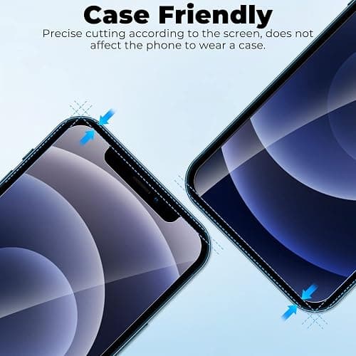 WHPXJY 2 Pack Privacy Screen Protector for iPhone 12/12 Pro 6.1 inch, Anti-Spy Screen Protector Tempered Glass Film Shatterproof/Anti-Scratch/Touch Sensitive/No Air Bubbles/Easy to Install thumbnail 5