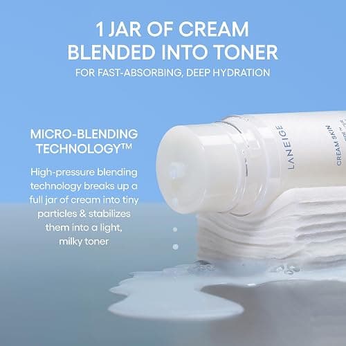 LANEIGE Cream Skin Toner & Moisturizer: Lightweight Refillable Korean Milky Toner with Ceramide & Peptide for Hydration, Firming, & Barrier Support thumbnail 7