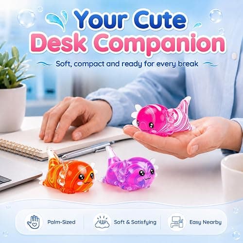 Axolotl Squishy Toy,Soft TPR Slow Rising Squeeze Toy(Purple) | Swirl Stress Balls for Kids Adults Squishies Stress Relief,Sensory Fidget Toys Squishy for Anxiety for Kids Youth Adults thumbnail 6