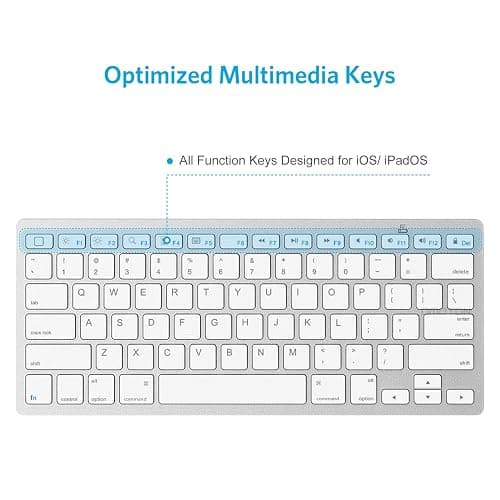OMOTON Bluetooth Keyboard Compatible with iPad A16 11th 10th Generation, iPad 10.2 (9th/8th/7th), iPad Pro 13/12.9/11 inch, iPad Air/Mini and More iOS Devices, White thumbnail 6