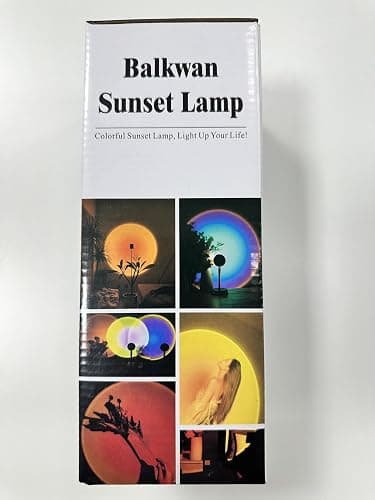 Balkwan Sunset Lamp Projection Rotation Rainbow Lamp Led Romantic Visual Led Light Network Red Light with USB Modern Floor Stand Night Light Living Room Bedroom Decor (Sunset Red) thumbnail 14