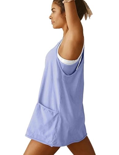 VIUTIL Womens Athletic Dress Built in Shorts Hot Shot Mini Dress Spaghetti Straps Tennis Workout 2026 Summer Romper Dress thumbnail 5