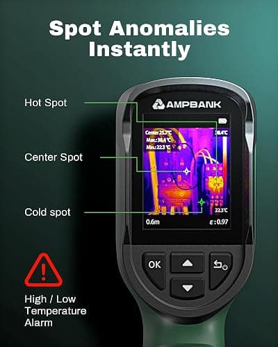 H128 Handheld Thermal Camera, 240 x 240 TISR Resolution, 24h Battery Life Thermal Imaging Camera, 25 Hz Infrared Camera with Temperature Alarm, -4℉~ 842℉ Temp Range, IP65 Protection Level thumbnail 4