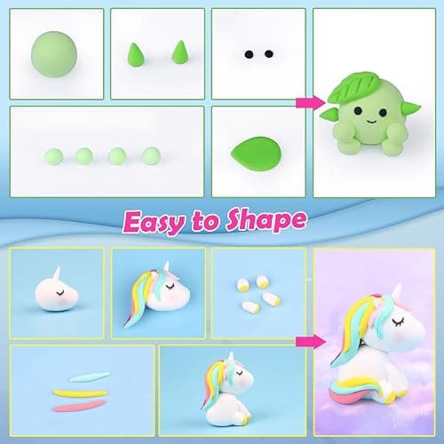 ESSENSON Air Dry Clay - 80 Colors Modeling Magic Clay, Best Gift for Boys & Girls Age 3-12 Year Old, DIY Molding Kids, with Sculpting Tools, Decoration Accessories, Kids Art Crafts thumbnail 5