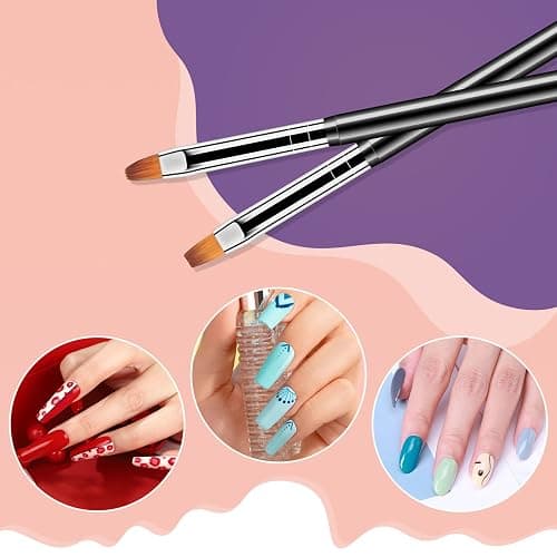 Artdone Nail Dotting Tools 6PCS Double-ended Nail Art Brushes Kit Nail Art Gel Polish Liner Brushes Design Pen For Nail Drawing And Nail Paint Brushes Small Detail Brushes thumbnail 4