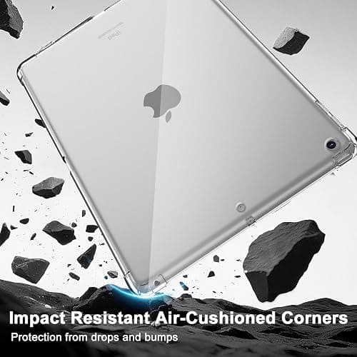 Blosomeet Clear Case for iPad 9th Generation 2021 & iPad 8th Generation 2020 & iPad 7th Generation 2019 10.2 inch with Slim Shockproof Design, Lightweight Soft TPU Transparent Cover. thumbnail 5