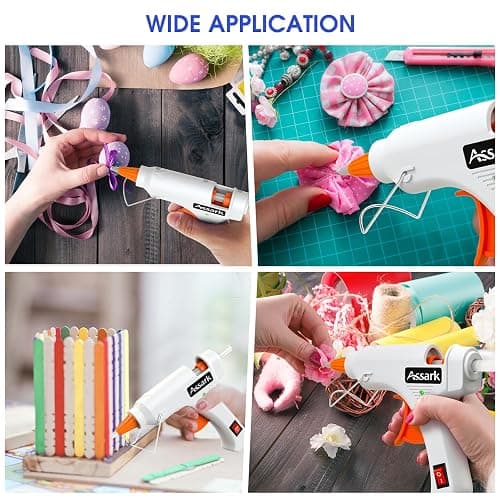 Hot Glue Gun Kit with 30 Glue Sticks(130mm x 7mm), Fast Preheating Hot Melt, High Temp for School Crafts DIY Arts and Quick Home Repairs, 20W White thumbnail 7