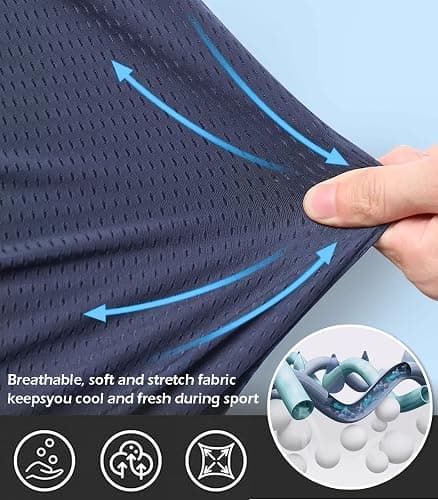 Waghaw Mens Mesh Shorts 6Inch/9Inch Inseam Mens Athletic Shorts Breathable Fabric for Gym and Workouts thumbnail 4