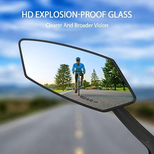 2 Pack Bike Mirrors, eBike Mirrors for Handlebars, 360° Adjustable Safety Bicycle Rear View Mirrors, Scratch Resistant Glass Lens, Bicycle Universal Fit Accessories thumbnail 3