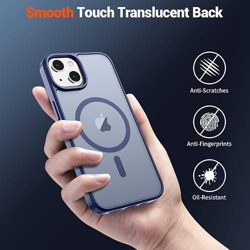 SUPFINE Magnetic for iPhone 15 Case (Compatible with MagSafe) (Military Grade Drop Protection) Slim Translucent Matte Shockproof with Anti-Fingerprint Phone Case, Lavender Gray thumbnail 6