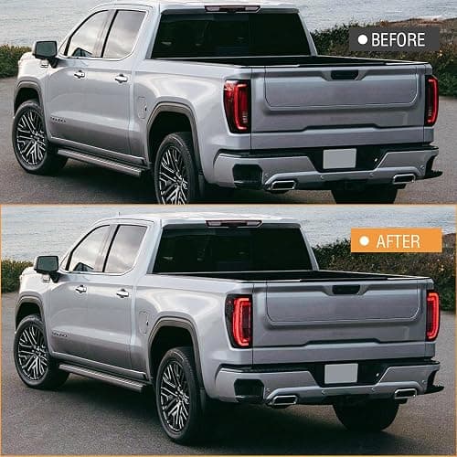 COOLCMP Tail Lights for 2019-2024 GMC Sierra 1500/2500HD/3500HD 4th Gen Taillights Assembly w/Start up Animation Driver & Passenger Side Rear Lamp Smoked(Fit for Factory Halogen&LED Model) thumbnail 5