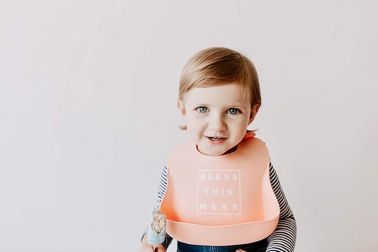 Simka Rose Silicone Bibs for Babies & Toddlers Soft Silicone Baby Bib for Girls&Boys Adjustable Silicone Baby Bibs with Pouch thumbnail 5