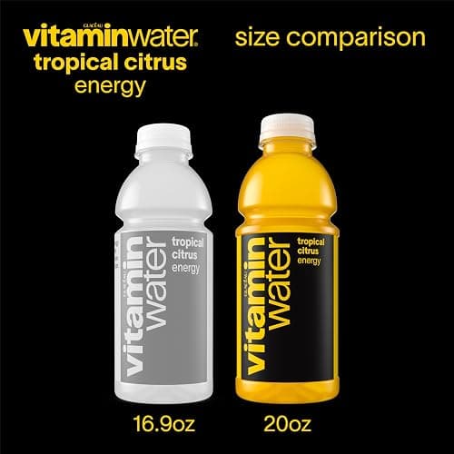 vitaminwater Energy Tropical Citrus Nutrient Enhanced Flavored Water Beverage, 20 fl oz Bottles, 12 Pack thumbnail 5