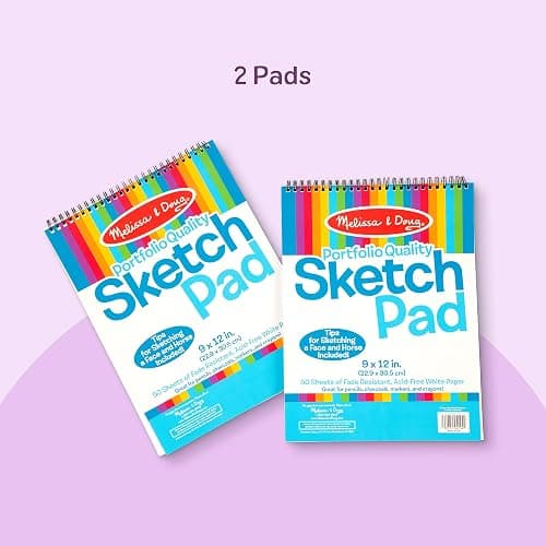 Melissa & Doug Drawing Paper, Sketch Pad, 2-Pack Bundle for Coloring, Writing or Painting (9 x 12 inches) - 50 Sheets Each, Kids Drawing Pad & Art Supplies for Kids Ages 3+ - FSC Certified thumbnail 7