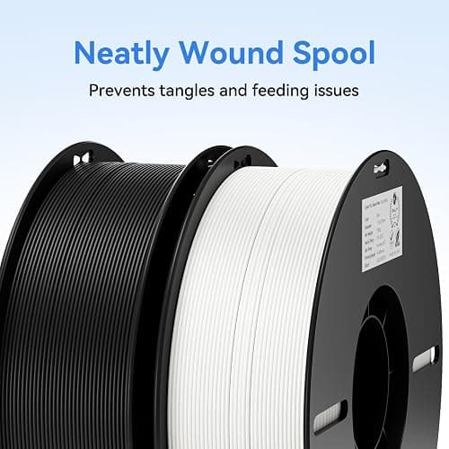 Creality 2kg Black & White PLA 1.75mm Filament Bundle for 3D Printing with No-Tangling Strong Bonding and Overhang Performance, Accuracy +/- 0.02mm thumbnail 5