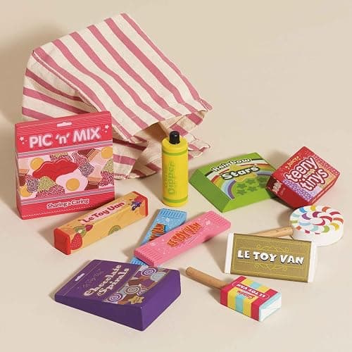 Le Toy Van - Pretend Play Wooden Candy Play Food Set | Kids Role Play Wooden Food Toy | Great As a Gift - Suitable for 2 Years + (TV335) thumbnail 3