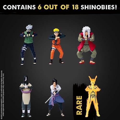 P.M.I. Naruto Shippuden Collectible Mini Figures 6 Pack Deluxe Box | Anime Action Toy Set Featuring Team 7 Ninjas, Akatsuki, Legendary Sannin & Rare Shinobi (Assortment B) thumbnail 3