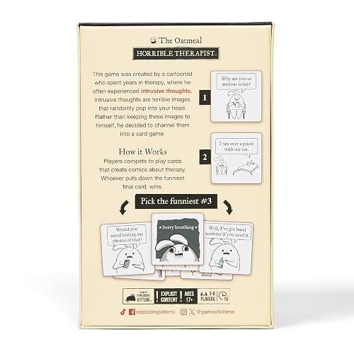 Horrible Therapist: Extra Horrible Edition by Exploding Kittens - A Card Game for 3-8 Players, Ages 17+ - Adult Party Game for Family Night thumbnail 3