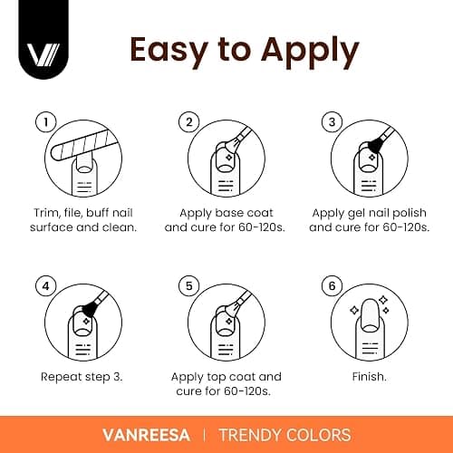 VANREESA 60 Pcs Gel Nail Polish Set, 55 Colors Gel Polish with Base Coat & 4 Effects Top Coat Full-Color Nail Polish Set All Seasons Nail Kit Gifts for Women Girls Nail Salon at Home thumbnail 9