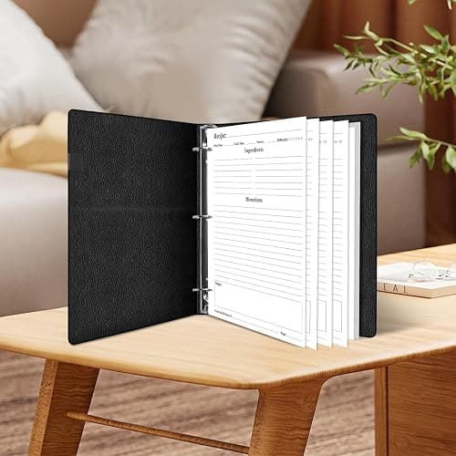 Blank Recipe Paper for A4 Binder - 3 Hole Recipe Book Paper Refills for Saving Recipes, 50 Sheets/100 Pages, 100gsm, White, 8.5'' x 11'' thumbnail 7