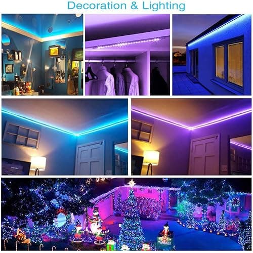 DAYBETTER Led Lights for Bedroom, 32.8ft Led Strip Lights RGB Color Changing Strip Light with Remote Control, Led Light for Room Decor, Home Decor thumbnail 2