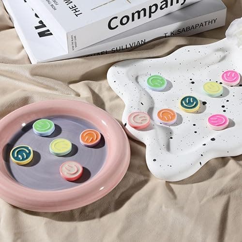 Mymazn 12Pcs Fridge Magnets Cute Refrigerator Magnets, Colorful Magnets for Whiteboard Cabinet Locker, Resin Smile Face Decorative Magnets for Classroom Kitchen Office thumbnail 2