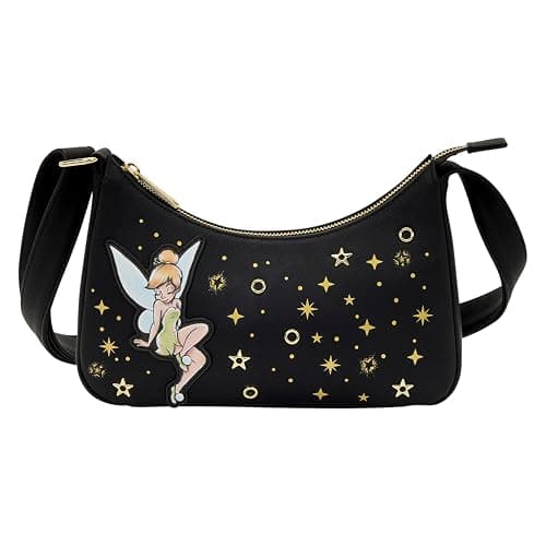 Loungefly Disney: Tinker Bell - Pixie Dust - Gold Foil Crossbody Bag - Great for Kids & Adults - Collectible Bags - Image 1