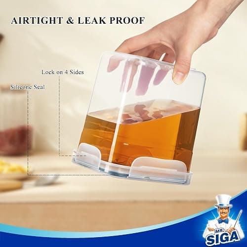 MR.SIGA 12 Pack Airtight Food Storage Container Set for Pantry Organization | Stackable, BPA Free plastic storage containers for pantry, great for snacks, spaghetti, includes 24 reusable sticker labels thumbnail 2