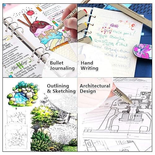 Shuttle Art 18-Pack Micro-line Pens - 11 Waterproof Archival Ink Colors in 0.3MM Felt Tip & 7 Blacks in 0.15-0.5MM For Journaling, Illustrating & Drawing thumbnail 8