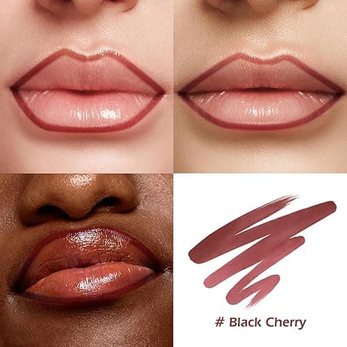 KIMUSE Peel Off Lip Stain, Long Lasting Lip Stain, Waterproof Lip Stain Peel Off, Transfer-Proof, Highly Pigmented Color Lip Liner Stain, Matte Finish - Black Cherry thumbnail 2
