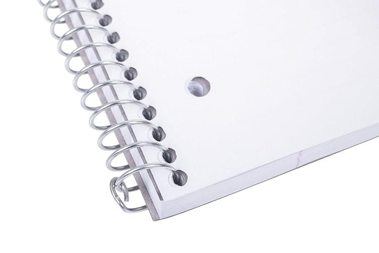 Mintra Office Durable Spiral Notebooks, 1 Subject, (White, College Ruled 3 pack), 100 Sheets, Poly Pocket, Moisture Resistant Cover, Strong Chipboard back, For School, Office, Business - White - College Ruled 3pk thumbnail 6