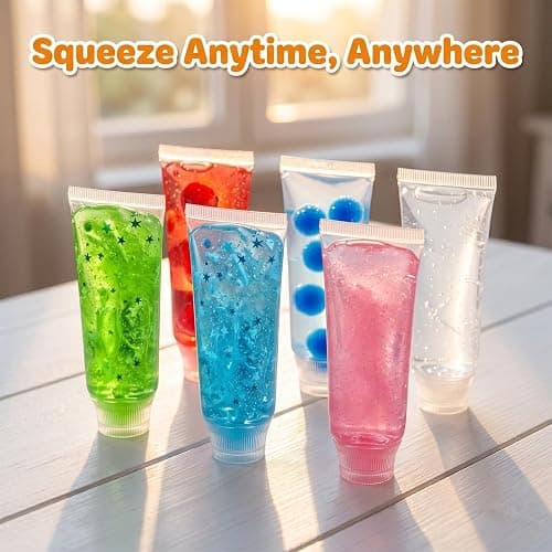 Toothpaste Squishy Toy,Clear Jam Bottle Squishy Toy,Toothpaste Shaped Squishy,Cute Toothpaste Slow Rising Fidget Sensory Toys for Stress Anxiety Relief,Soft Desk Squeeze Toy Birthday Gifts for Adults thumbnail 6