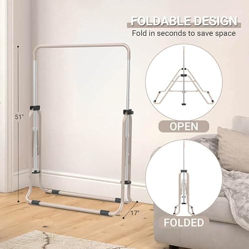 Nimsqury Foldable Gymnastics Bar, 5-Height Adjustable Gymnastic Bars for Kids at Home,Robust & Stable for Indoor/Outdoor Using,Weight Limit 140LBS thumbnail 3