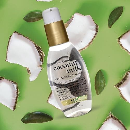 OGX Nourishing + Coconut Milk Anti-Breakage Serum, 4 Fl Oz - 4 Fl Oz (Pack of 1) - Anti-Breakage Serum thumbnail 5