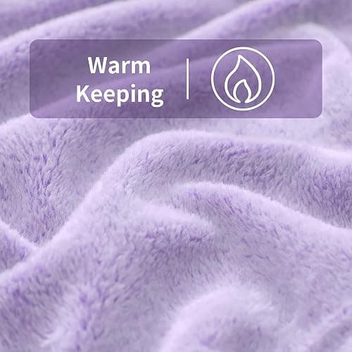 FY FIBER HOUSE Purple Blanket Cheetah Print Throw Blanket Leopard Decor, 50"X60" thumbnail 6