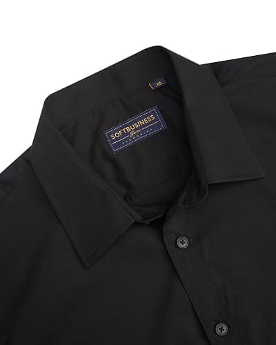 J.VER Men's Short Sleeve Dress Shirts Stretch Stain Shield Casual Button Down Shirts Solid Formal Shirt thumbnail 4