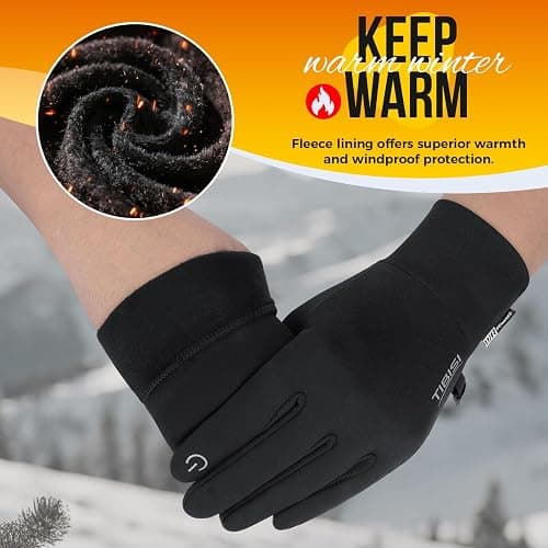 Benirap Winter Gloves Touchscreen Windproof Thermal Gloves Men Women Cycling Running Climbing Skiing Driving Gloves thumbnail 2