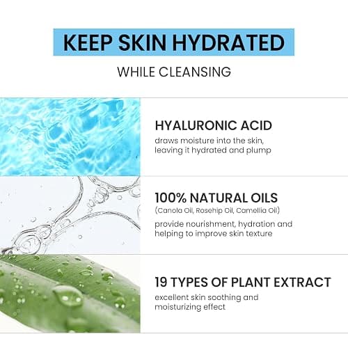 coxir ULTRA HYALURONIC CLEANSING OIL, Travel-Size, Korean Facial Cleanser l Blackhead, Makeup Removal with Hyaluronic Acid, Cruelty Free, No Mineral Oil [1.69fl.oz (Pack of 1)] - 1.69 Fl Oz (Pack of 1) thumbnail 5