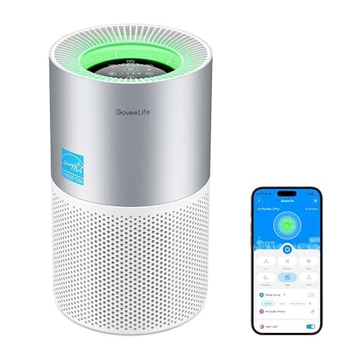 GoveeLife Air Purifiers for Home, Smart Air Purifier for Large Rooms with App & Alexa Control, Covers up to 1162ft², Air Quality Monitor, PM2.5 Sensor Air Purifier for Pet Hair, Pollen, Dust, Smoke - Image 1